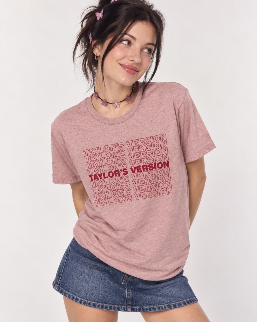 Taylor Swift Taylor’s Version Graphic Tee Bella + Canvas Pink Size S